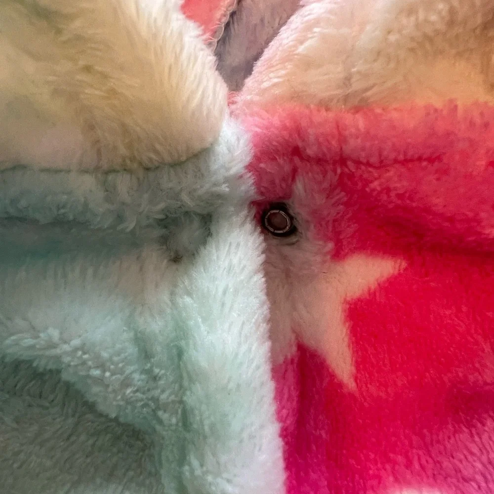 Girls Unicorn Hooded Kids Robe - Pink, Blue, White Sz 110